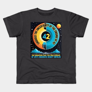 Unveiling 42 Life's Enigmatic Beauty Kids T-Shirt